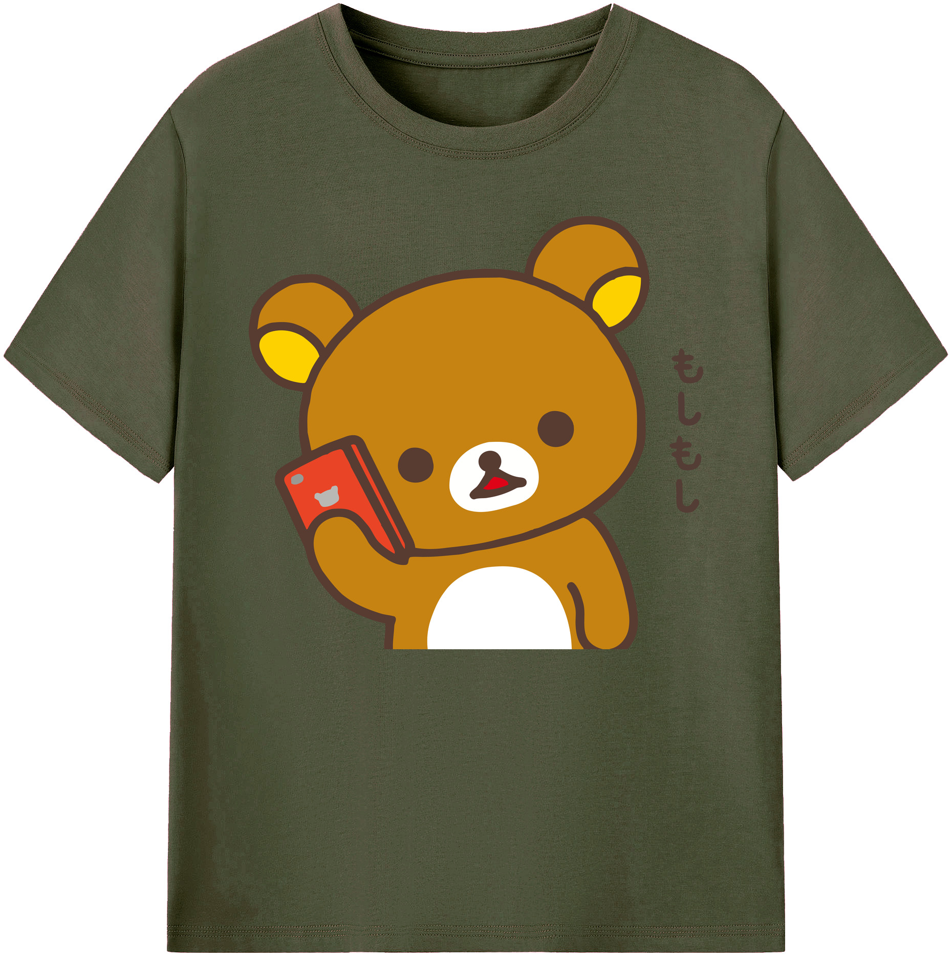 （画像用） リラックマ リラックマ キイロイトリ Rilakkuma Korilakkuma Kiiroitori 綿100％ メンズ半袖Tシャツ｜肌触りやわらか＆通気性